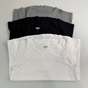 Old Navy A New Day Women's Basic Tank Tops Lot Gray White Black Size XS